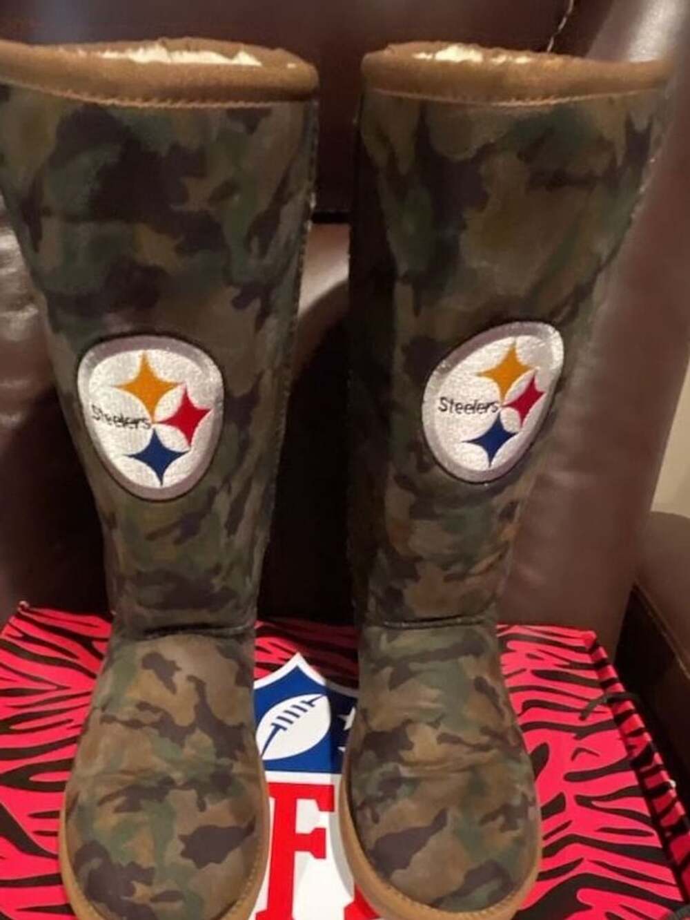 Cuce Pittsburgh Steelers Defeater Camo Boots Size 11